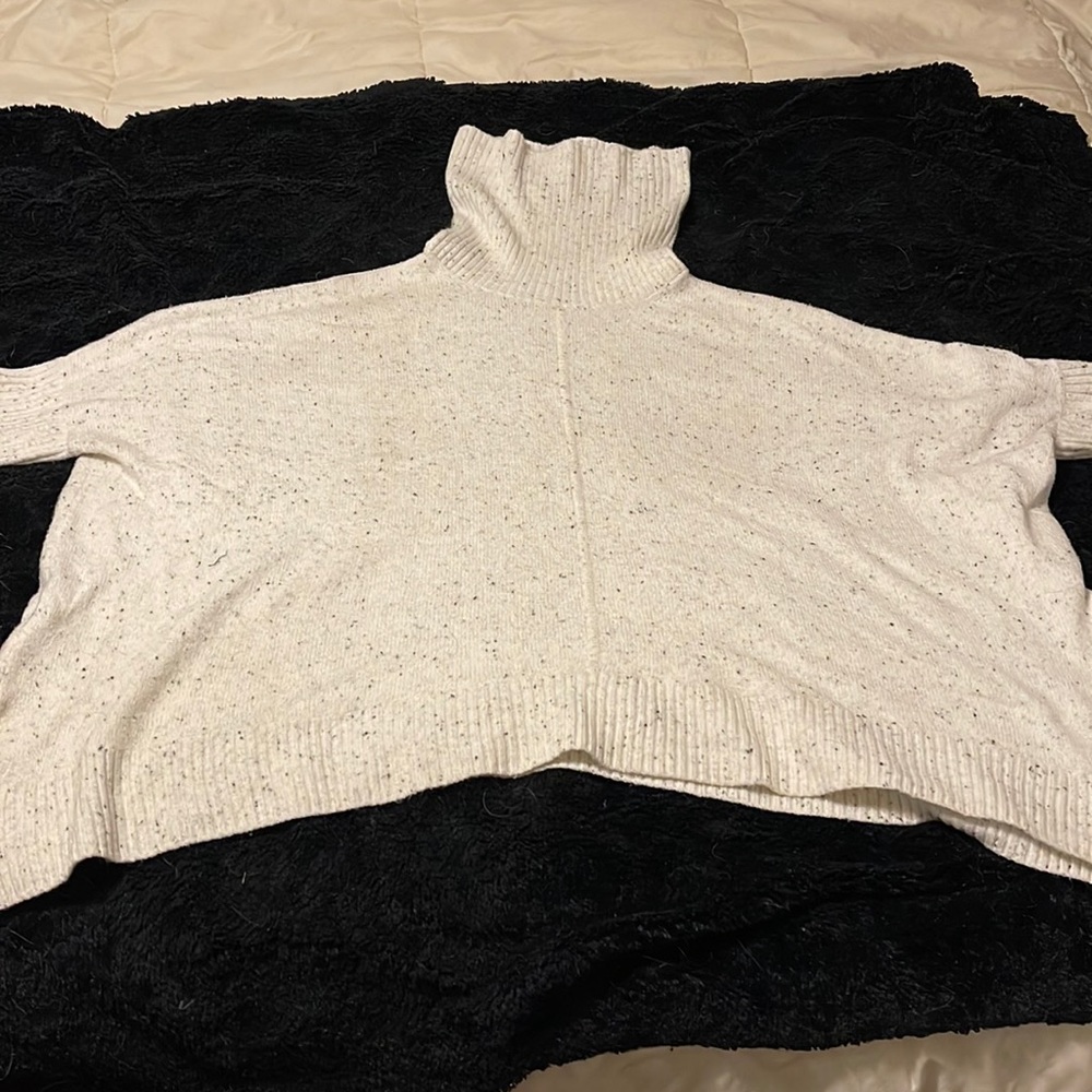 Xs poncho sweater. Beige with speckles in it. From LOFT!!